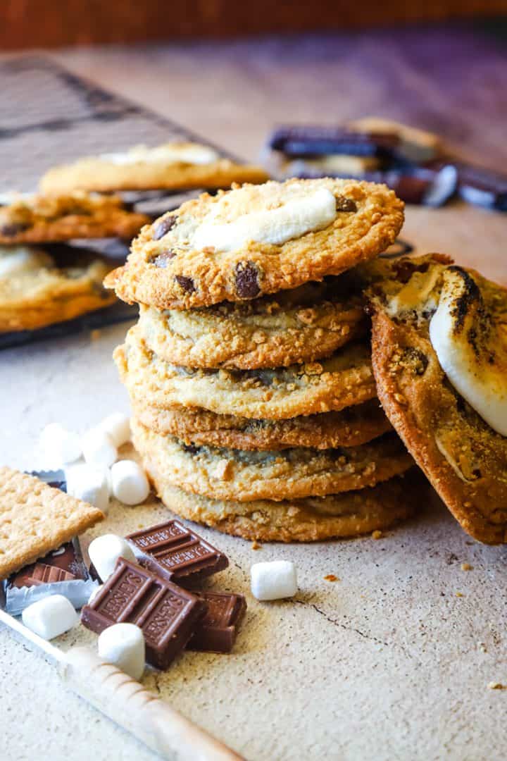 Copycat S'mores Crumbl Cookie Recipe - The Seaside Baker