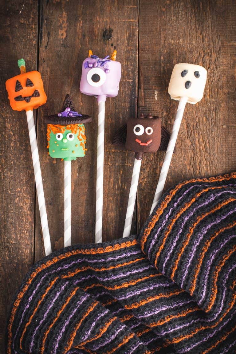 Easy Chocolate Halloween Dipped Marshmallows The Seaside Baker