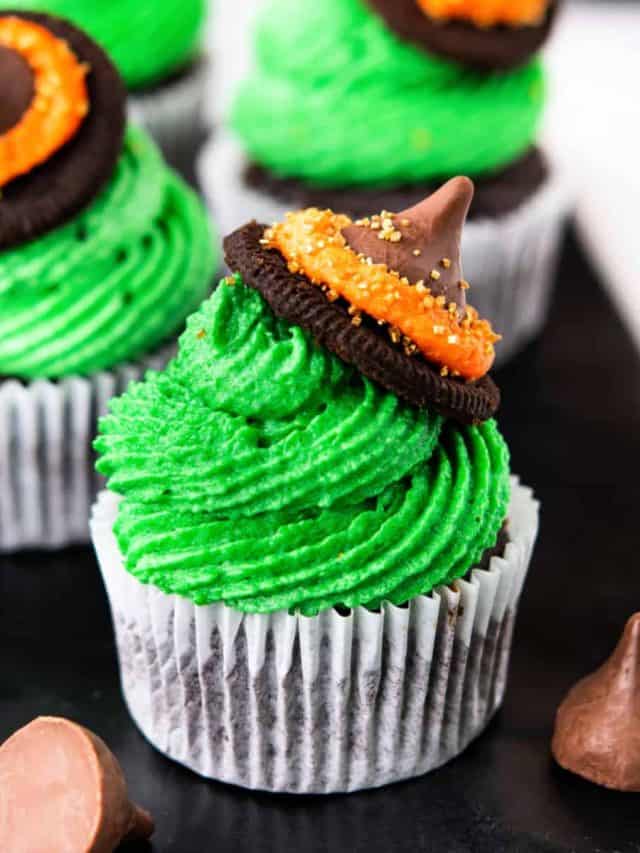 Easy Chocolate Witch Hat Cupcakes Story