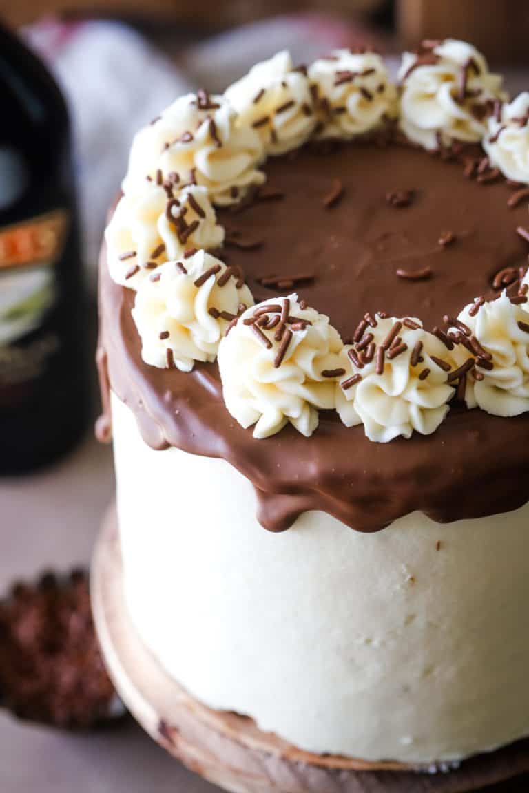 Baileys Irish Cream Chocolate Layer Cake Recipe - The Seaside Baker