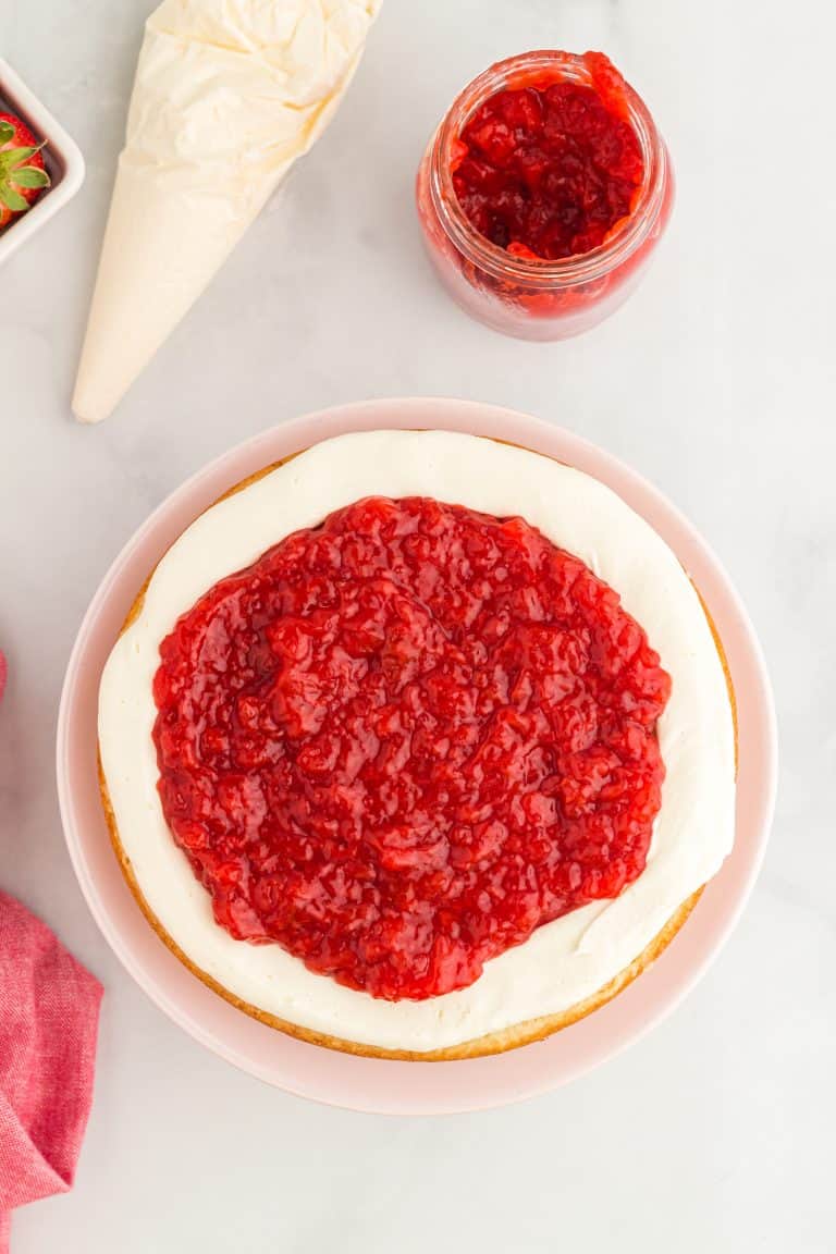 How To Make An Easy Strawberry Cake Filling Recipe The Seaside Baker