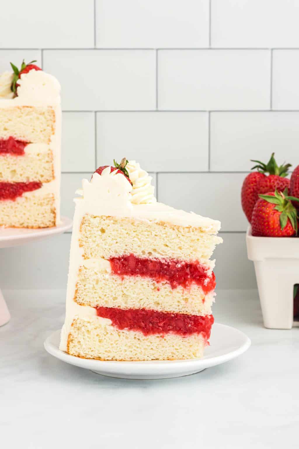 How To Make An Easy Strawberry Cake Filling Recipe The Seaside Baker