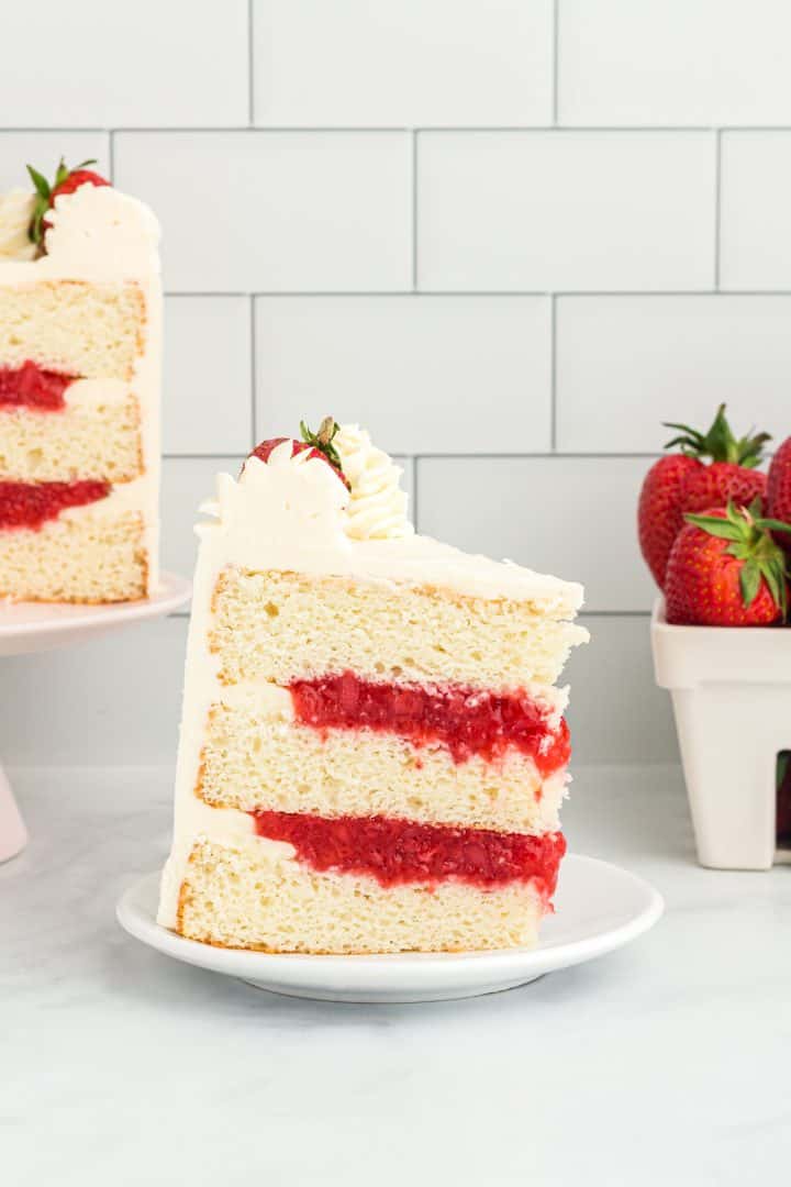 How To Make An Easy Strawberry Cake Filling Recipe - The Seaside Baker