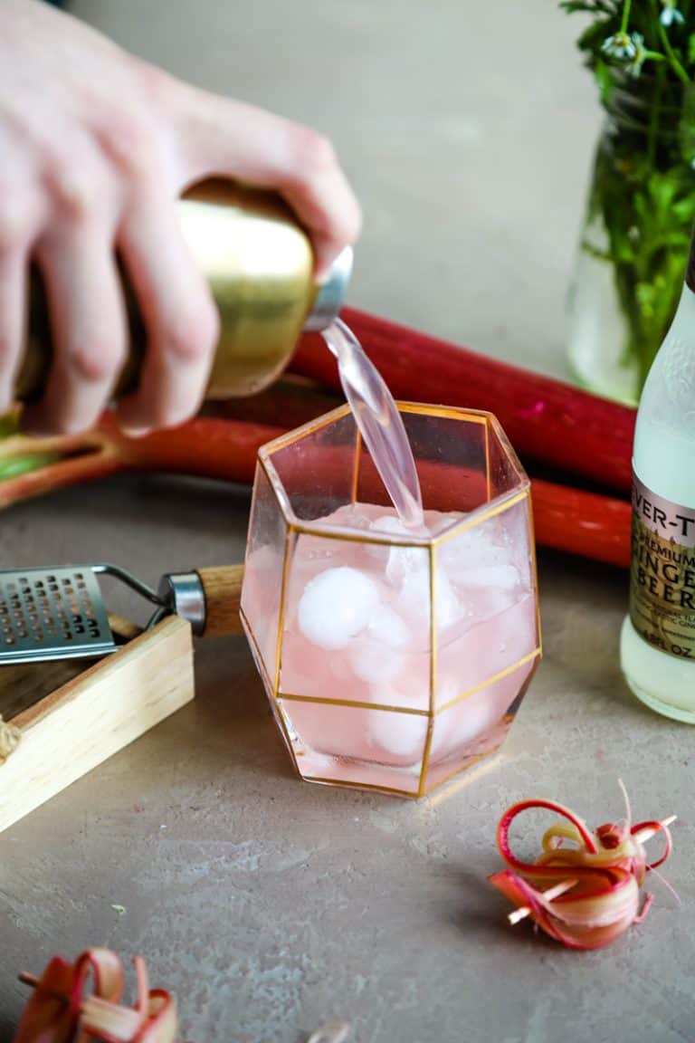 Homemade Rhubarb Ginger Gin CocktailPerfect Summer Drink The Seaside