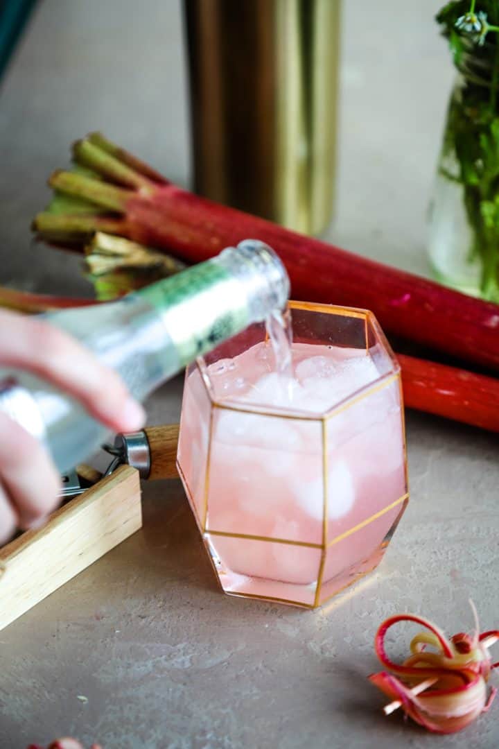 Homemade Rhubarb Ginger Gin Cocktail-Perfect Summer Drink - The Seaside ...