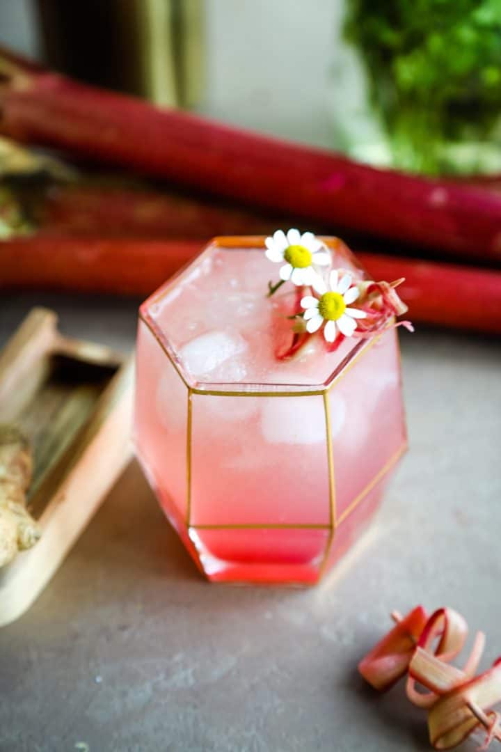 Homemade Rhubarb Ginger Gin CocktailPerfect Summer Drink The Seaside Baker