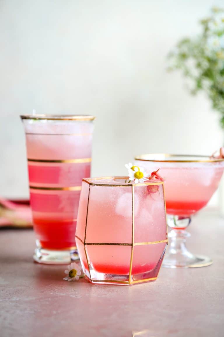 Homemade Rhubarb Ginger Gin CocktailPerfect Summer Drink The Seaside Baker