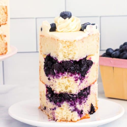 Vanilla Blueberry Cake with Blueberry Buttercream Recipe | The Feedfeed
