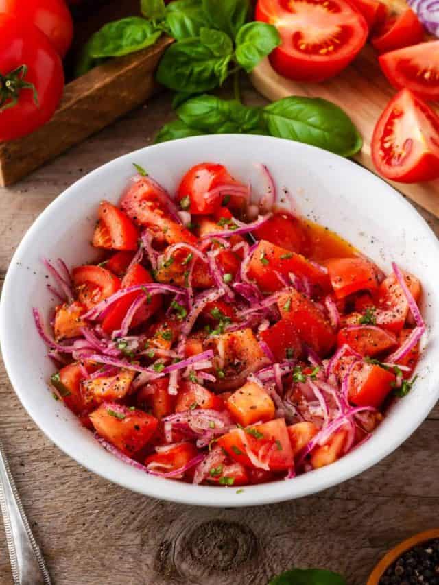 Marinated Tomato Onion Salad Story
