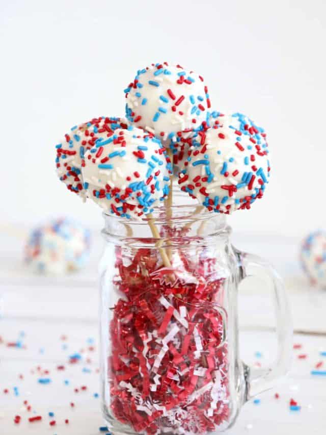Red White and Blue Cake Pops Story