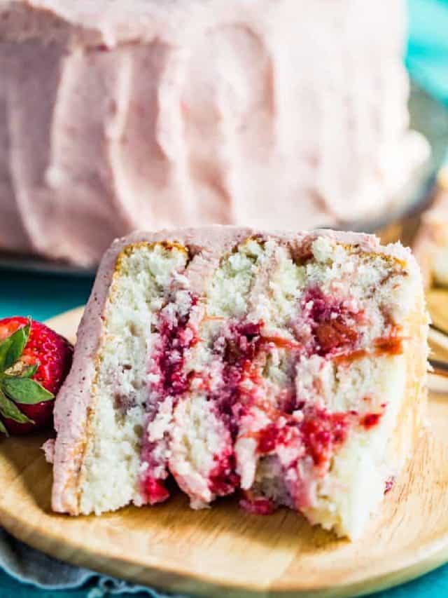 Strawberry Rhubarb Cake Story