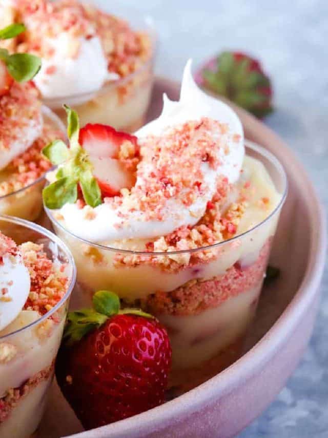 Strawberry Shortcake Pudding Cups Story