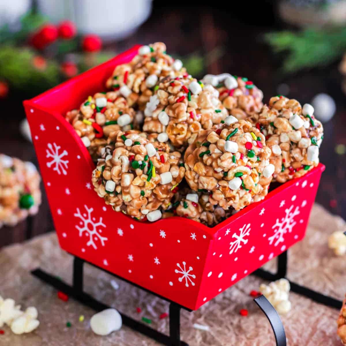 Holiday Pinwheel Marshmallow Bag