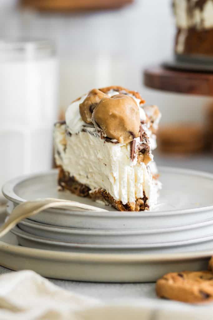 Ultimate Chocolate Chip Cookie Dough Cheesecake - The Seaside Baker